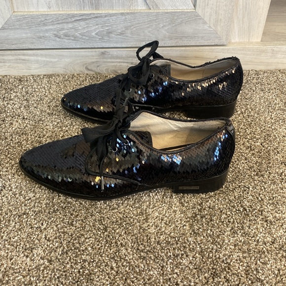 Louise et Cie black sequins flat shoes 7.5 - Picture 4 of 11